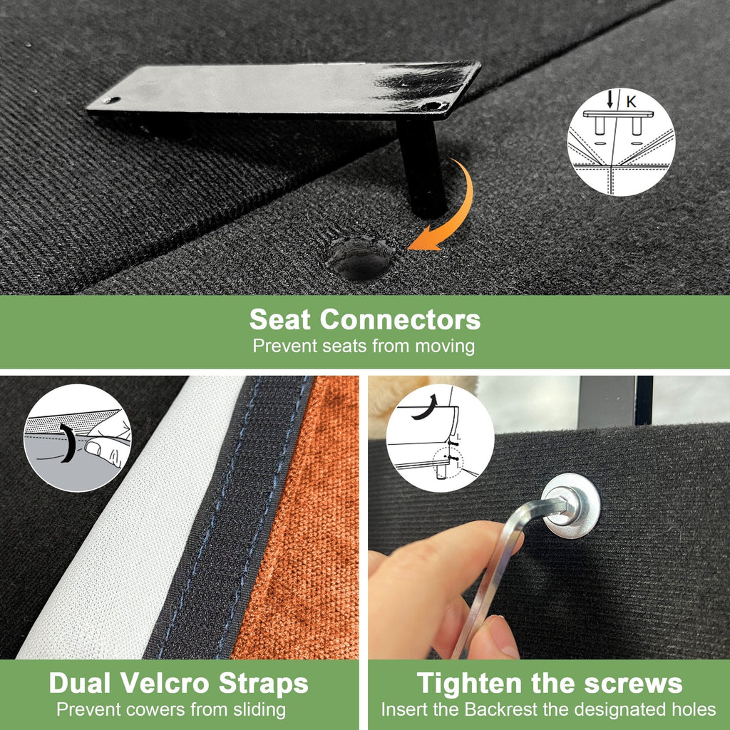 Canapé 4 places en chenille 120 avec plusieurs grands coussins moelleux pour le salon et la chambre