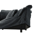 Canapé 4 places en velours côtelé 120 avec plusieurs grands coussins moelleux pour le salon et la chambre