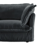 Canapé 4 places en velours côtelé 120 avec plusieurs grands coussins moelleux pour le salon et la chambre