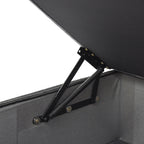 Canapé sectionnel moderne en forme de L de 120 pouces, canapé modulaire en lin avec pouf de rangement