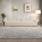 Canapé 4 places en tissu 127,4 avec assise profonde et confortable en forme de nuage avec oreillers