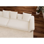 Canapé 4 places en tissu 127,4 avec assise profonde et confortable en forme de nuage avec oreillers