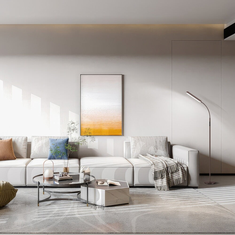 Lampadaire de travail/lecture à LED 12 W à intensité variable avec télécommande et commande tactile - N/A