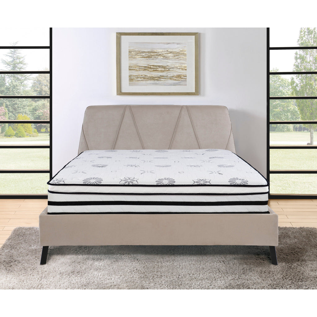 Matelas hybride matelassé hautement respirant de 12 pouces dans une boîte