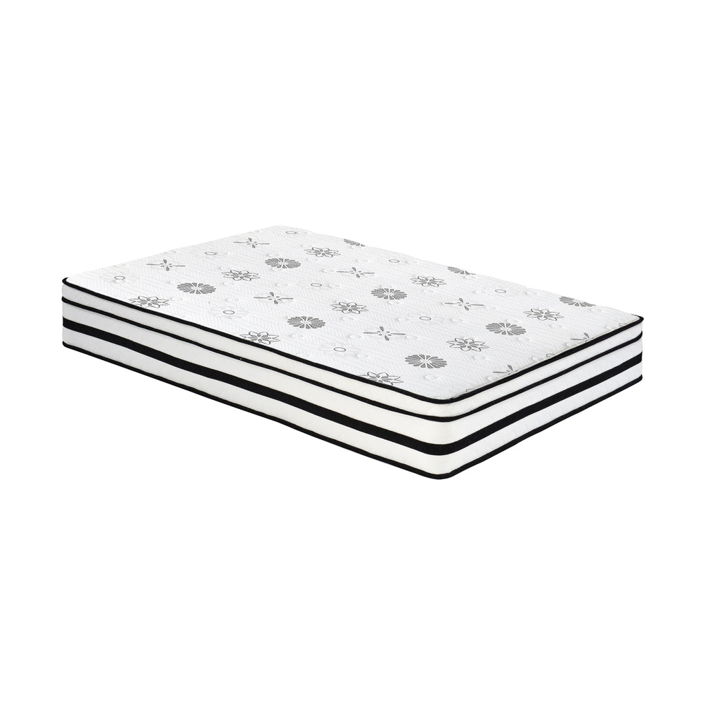 Matelas hybride matelassé hautement respirant de 12 pouces dans une boîte