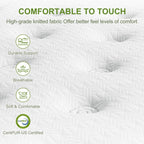 Matelas hybride 12 avec mousse à mémoire de forme et ressorts ensachés