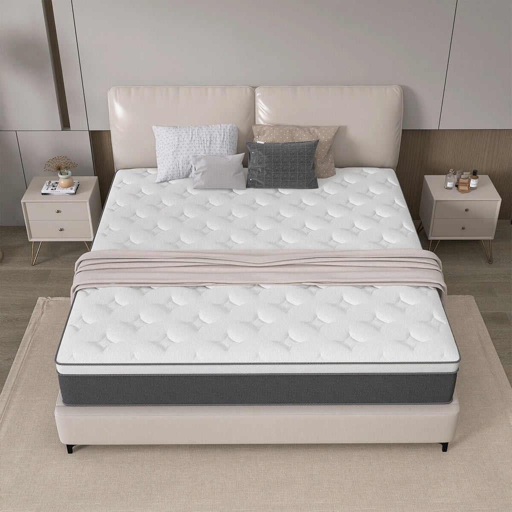 12 matelas hybrides en mousse à mémoire de forme infusée de gel rafraîchissant et à ressorts