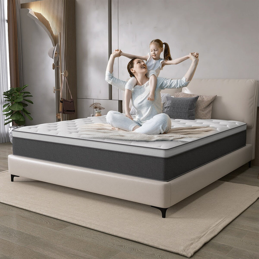 12 matelas hybrides en mousse à mémoire de forme infusée de gel rafraîchissant et à ressorts
