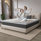 12 matelas hybrides en mousse à mémoire de forme infusée de gel rafraîchissant et à ressorts