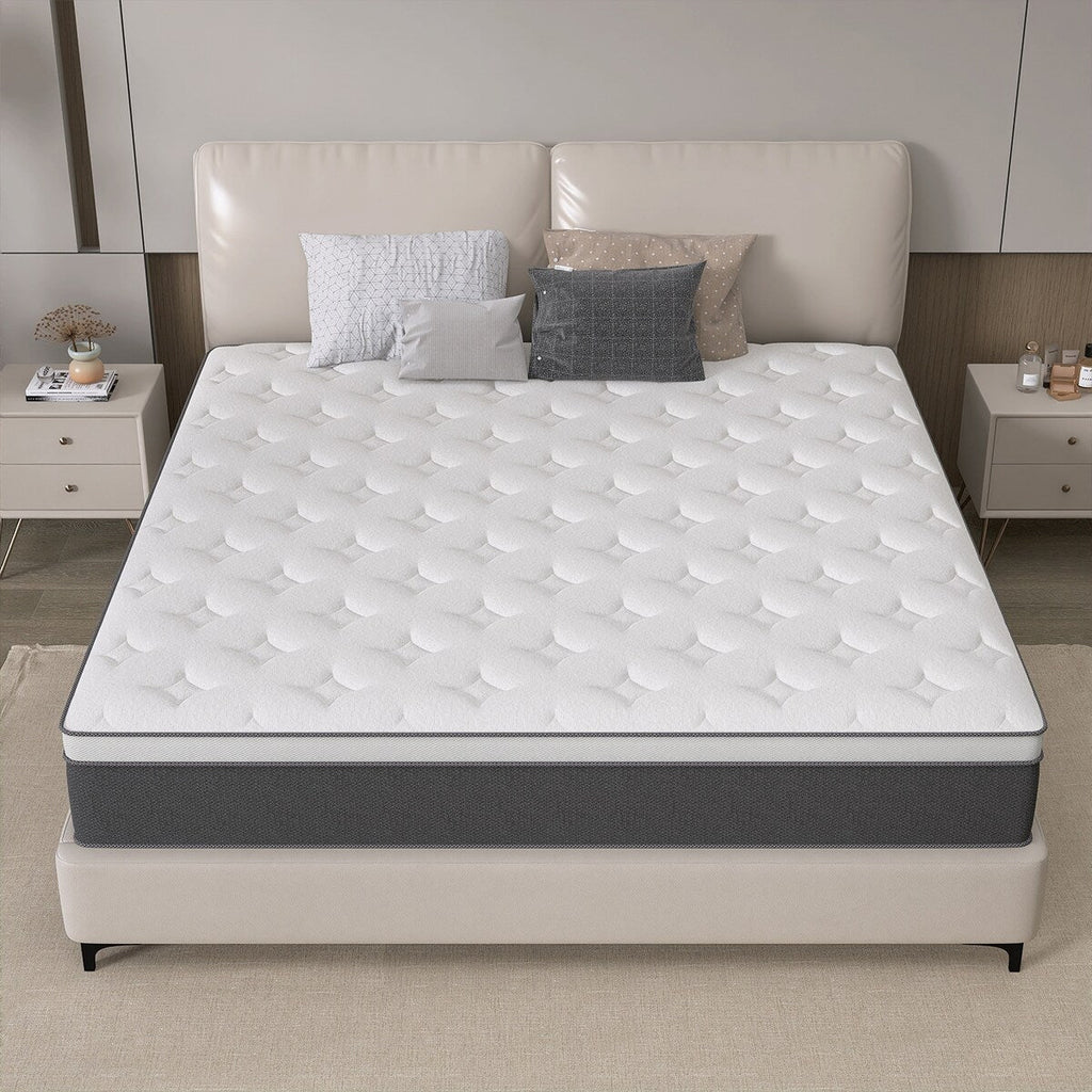 12 matelas hybrides en mousse à mémoire de forme infusée de gel rafraîchissant et à ressorts