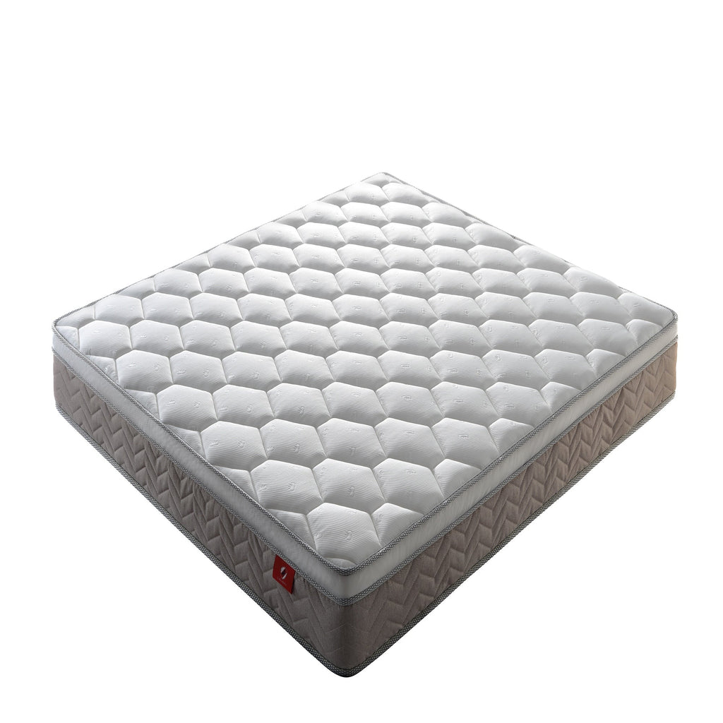 12 matelas à ressorts ensachés en mousse à mémoire de forme hybride certifiés CertiPUR-US