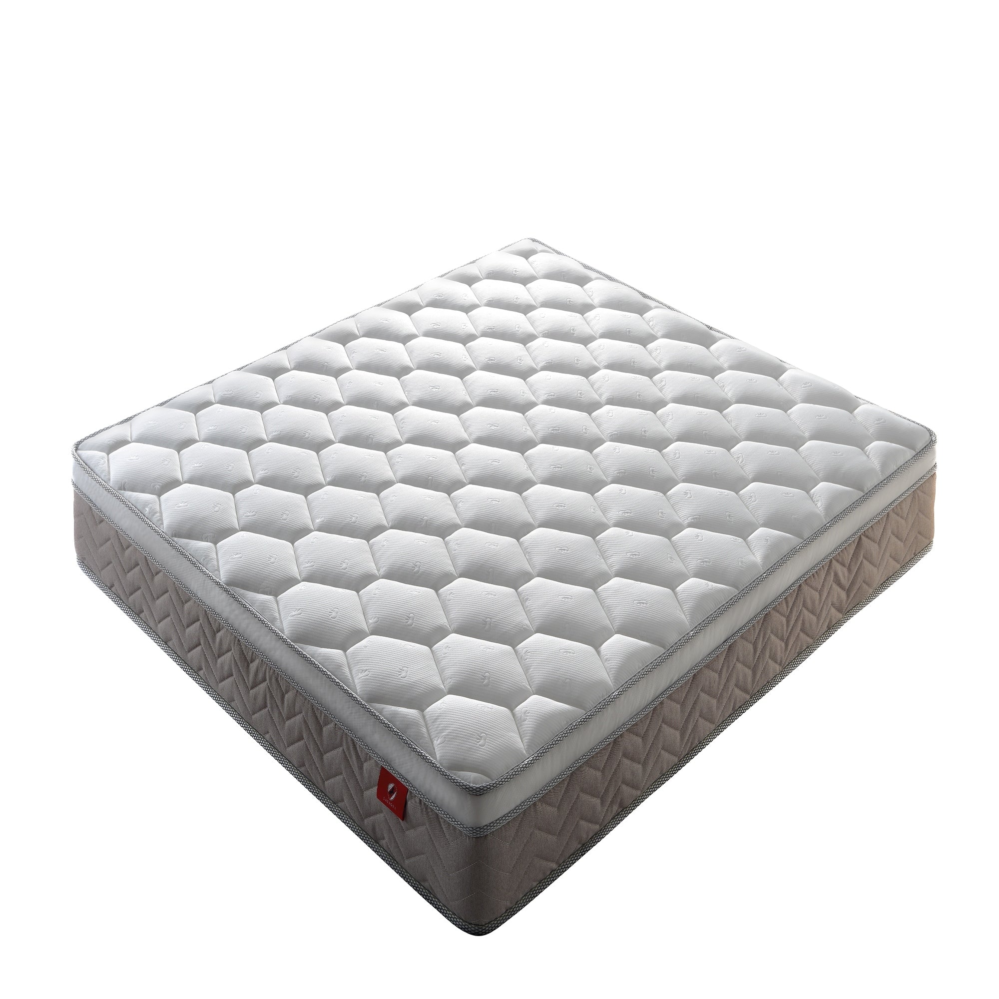12 matelas à ressorts ensachés en mousse à mémoire de forme hybride certifiés CertiPUR-US