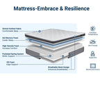 Matelas hybride à plateau-coussin mi-ferme 12