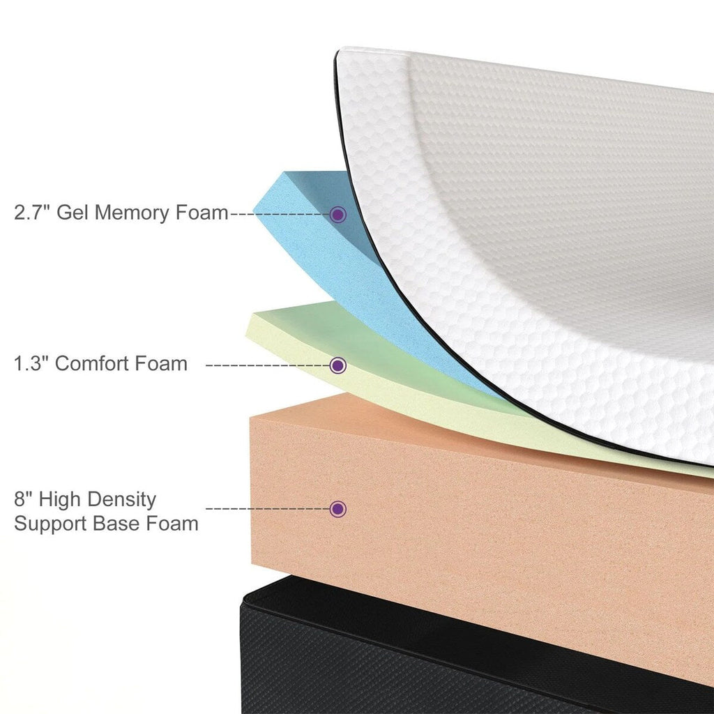 Matelas en mousse à mémoire de forme moyennement souple et silencieux, infusé de gel