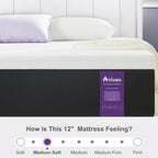 Matelas en mousse à mémoire de forme moyennement souple et silencieux, infusé de gel