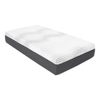 Matelas hybride à 12 ressorts ensachés en mousse moelleuse et gel au thé vert, livré dans une boîte