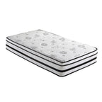 Matelas hybride 12Twin, matelassé, respirant et matelassé, blanc, en mousse moelleuse, livré dans une boîte, confort de luxe
