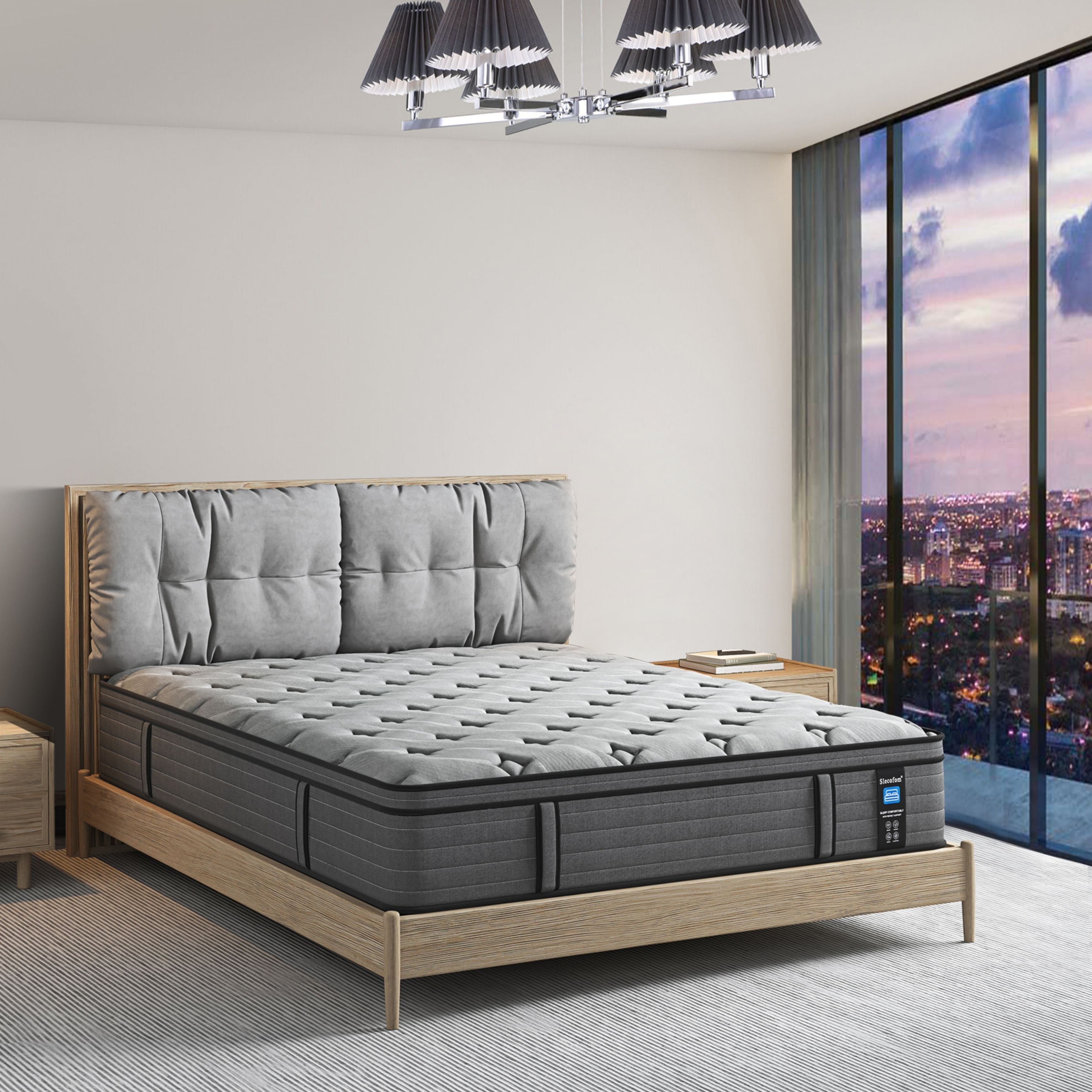 Matelas hybride en mousse à mémoire de forme moyenne de 12 pouces dans une boîte, pour un soutien des bords et une isolation des mouvements