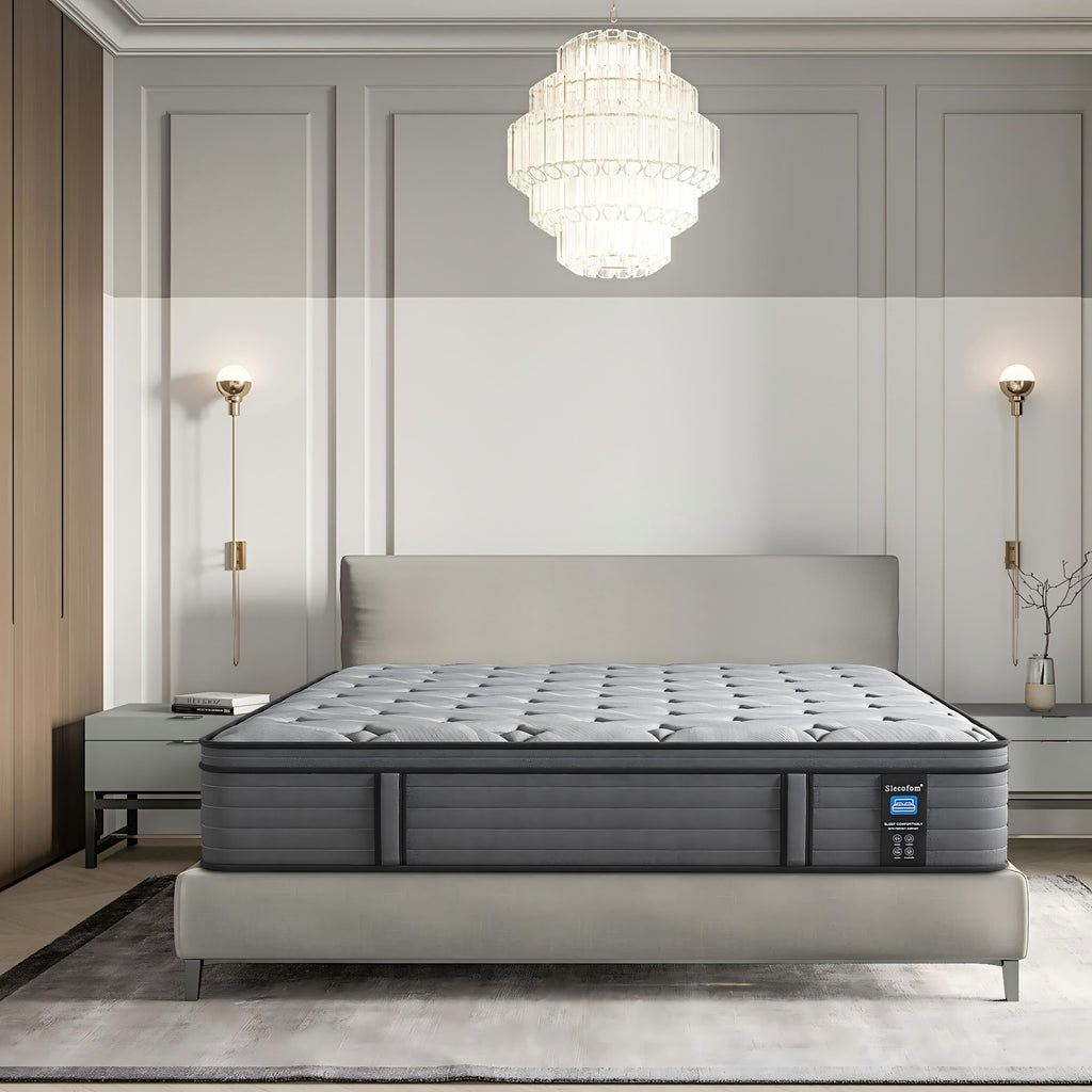 Matelas hybride en mousse à mémoire de forme moyenne de 12 pouces dans une boîte, pour un soutien des bords et une isolation des mouvements