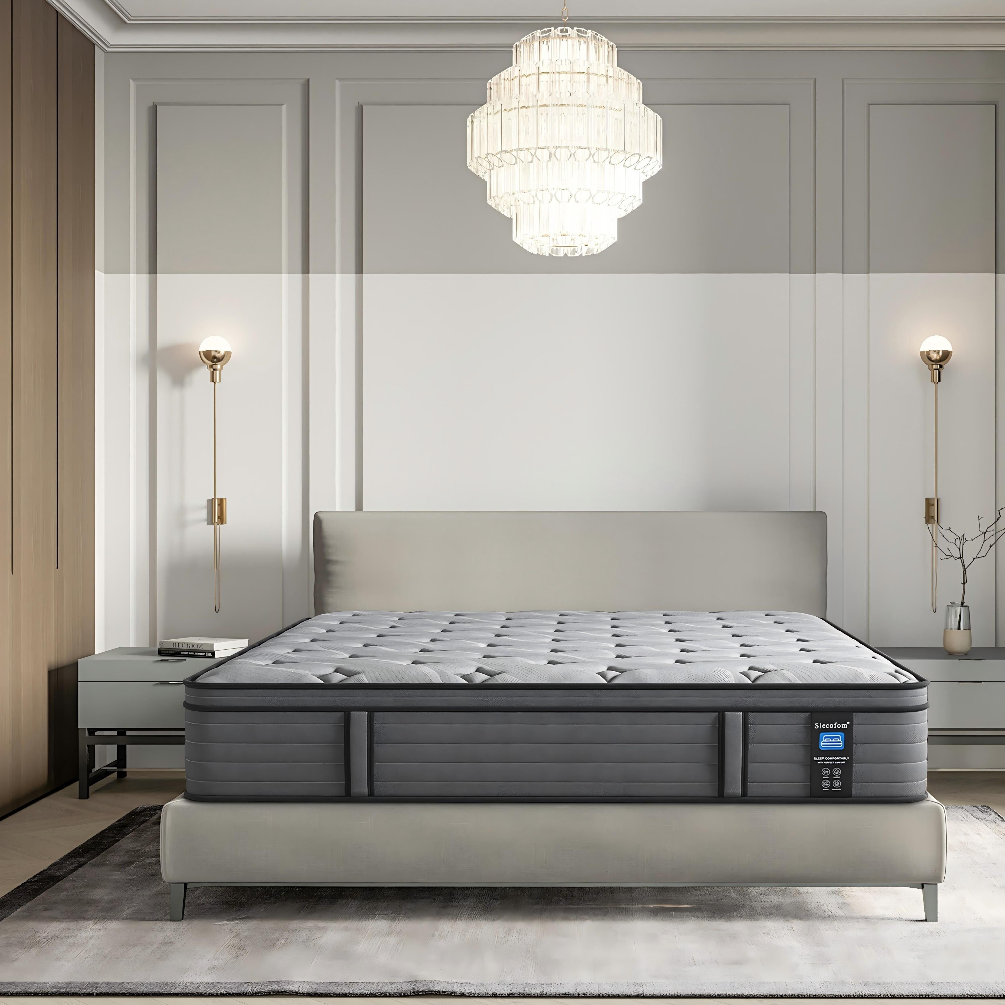 Matelas hybride en mousse à mémoire de forme moyenne de 12 pouces dans une boîte, pour un soutien des bords et une isolation des mouvements