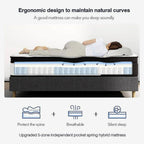 Matelas hybride à plateau-coussin moyen de 12 po