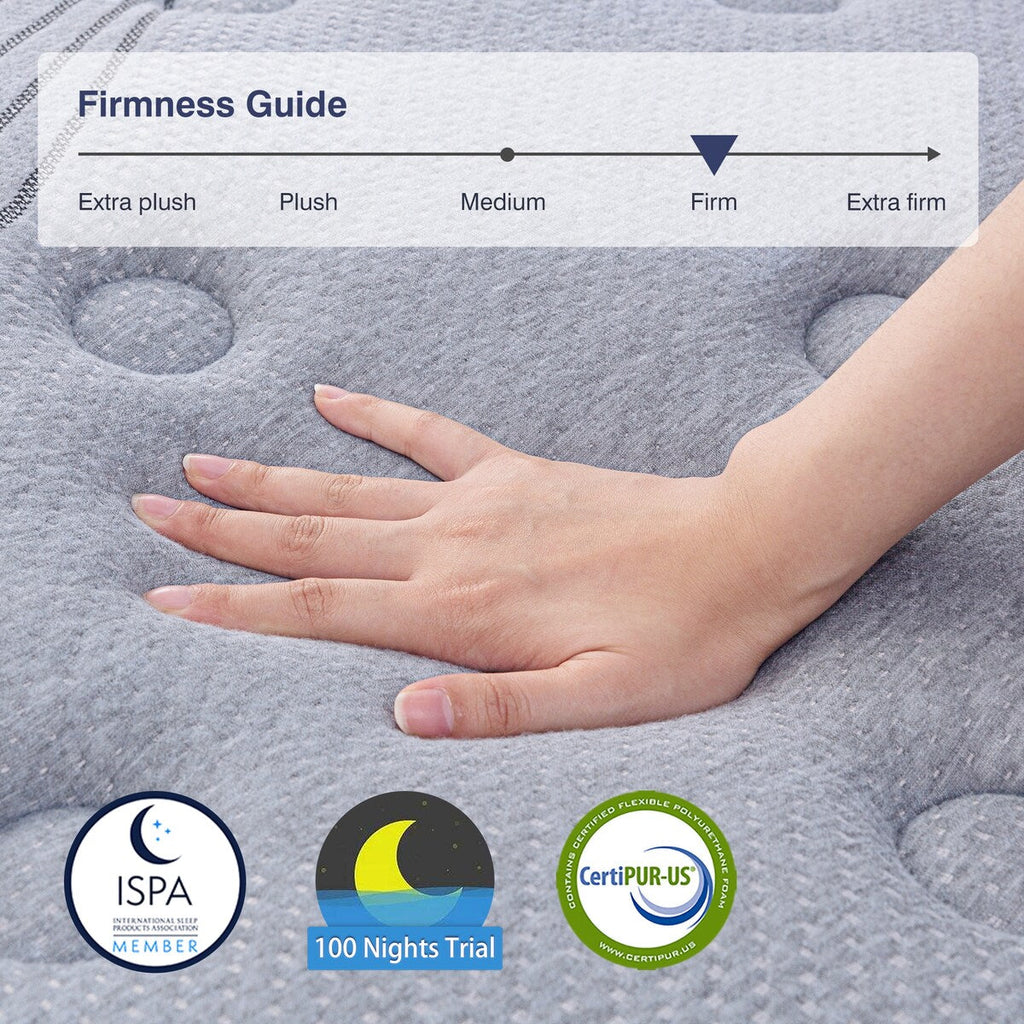 Matelas hybride à plateau-coussin moyen de 12 po