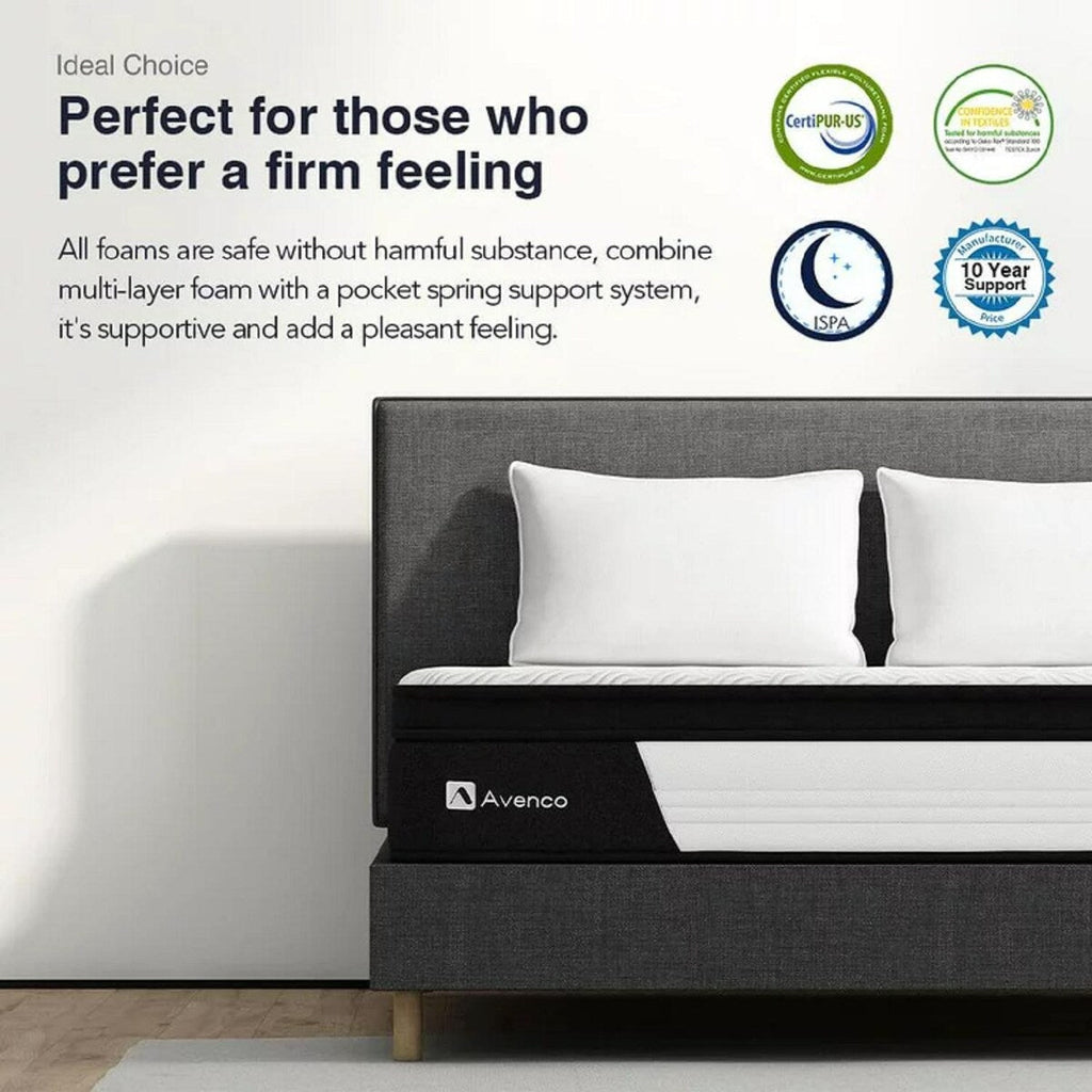 Matelas hybride à plateau-coussin moyen de 12 po