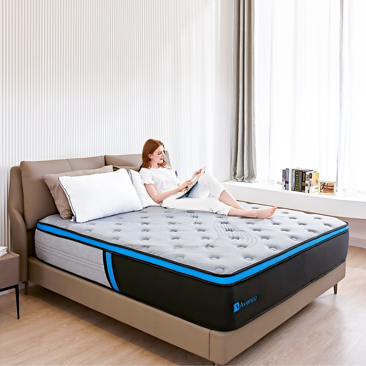 Matelas hybride à plateau-coussin moyen de 12 po