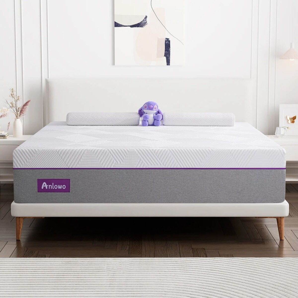 Matelas en mousse à mémoire de forme en gel moelleux de 12 pouces, lit dans une boîte