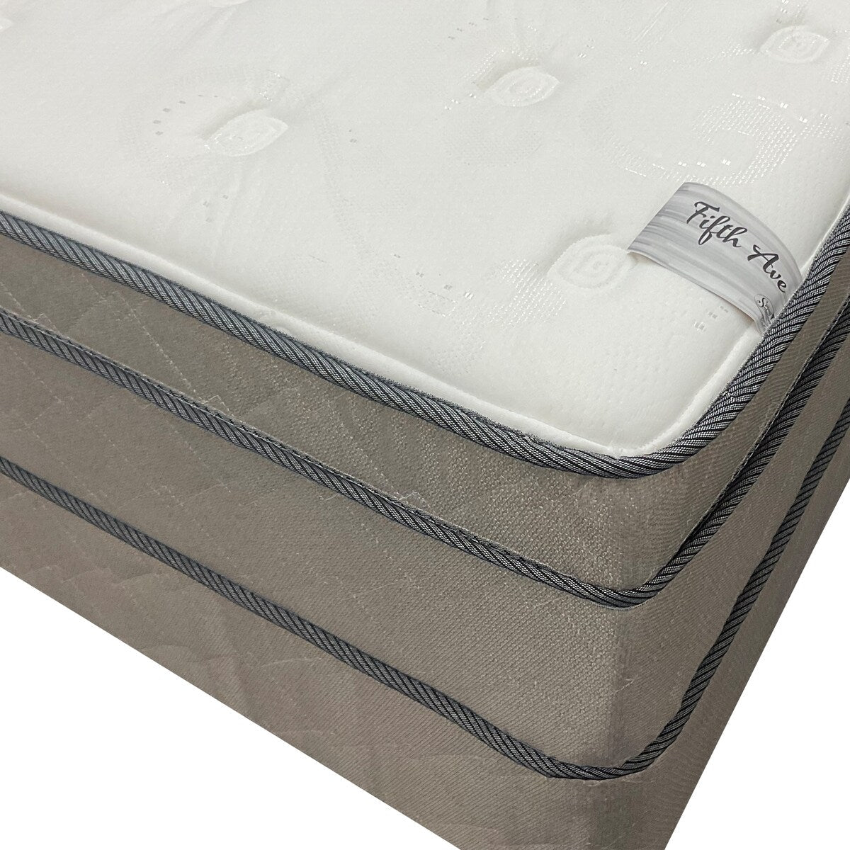 Matelas hybride Eurotop à ressorts ensachés en mousse à mémoire de forme et gel de 13 pouces avec sommier à ressorts en bois de 8 pouces