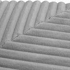 Canapé modulable réversible 4 places en U 130 en velours côtelé rayé gris – Agencement personnalisable pour salon et chambre