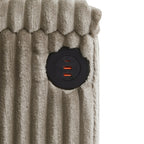 Canapé 4 places en velours côtelé 133 avec ports USB, porte-gobelets rabattables et rangement dissimulé