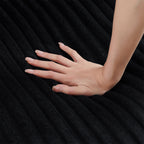 Canapé 4 places en velours côtelé 133 avec ports USB, porte-gobelets rabattables et rangement dissimulé