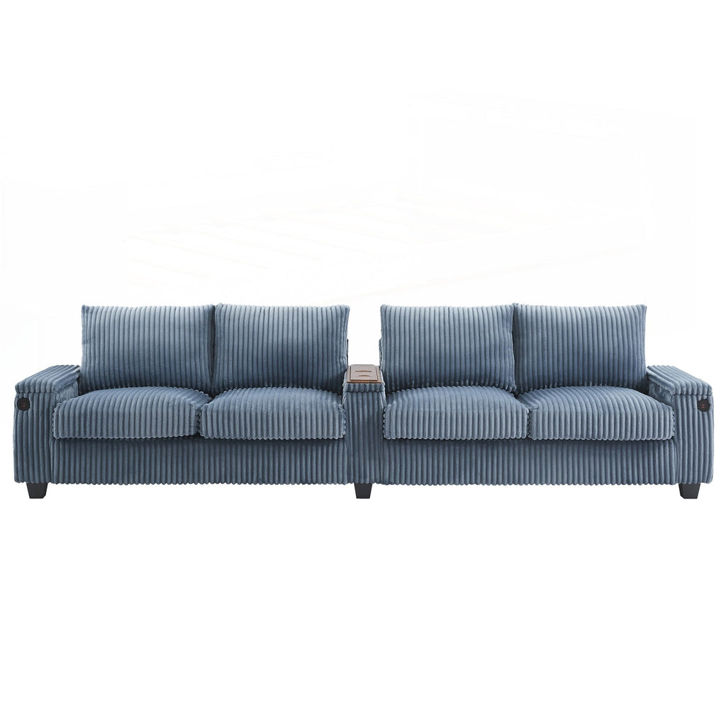 Canapé 4 places en velours côtelé de 133 pouces