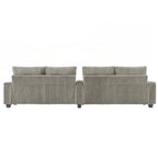 Canapé 4 places en velours côtelé de 133 pouces