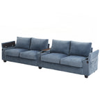 Canapé 4 places en velours côtelé de 133 pouces