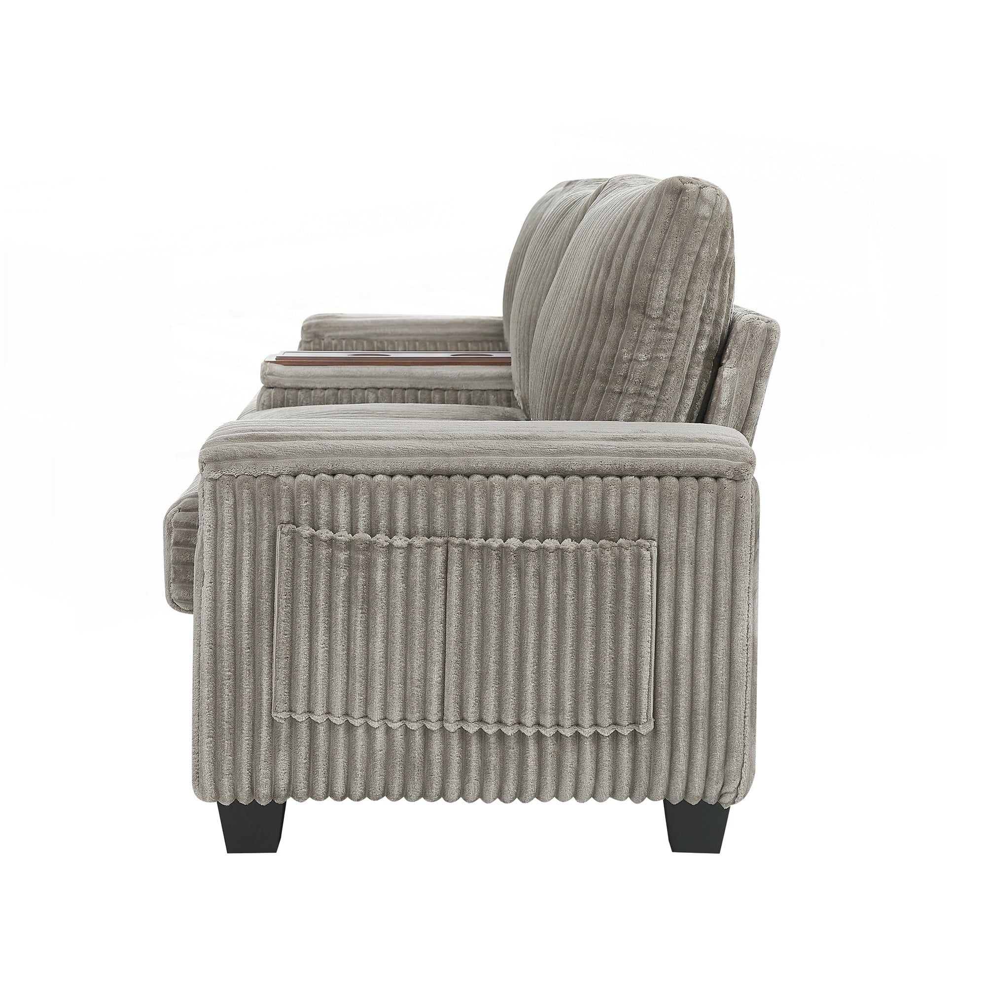 Canapé 4 places en velours côtelé de 133 pouces