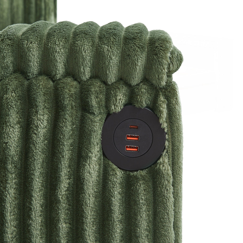 Canapé 4 places en velours côtelé de 133 pouces