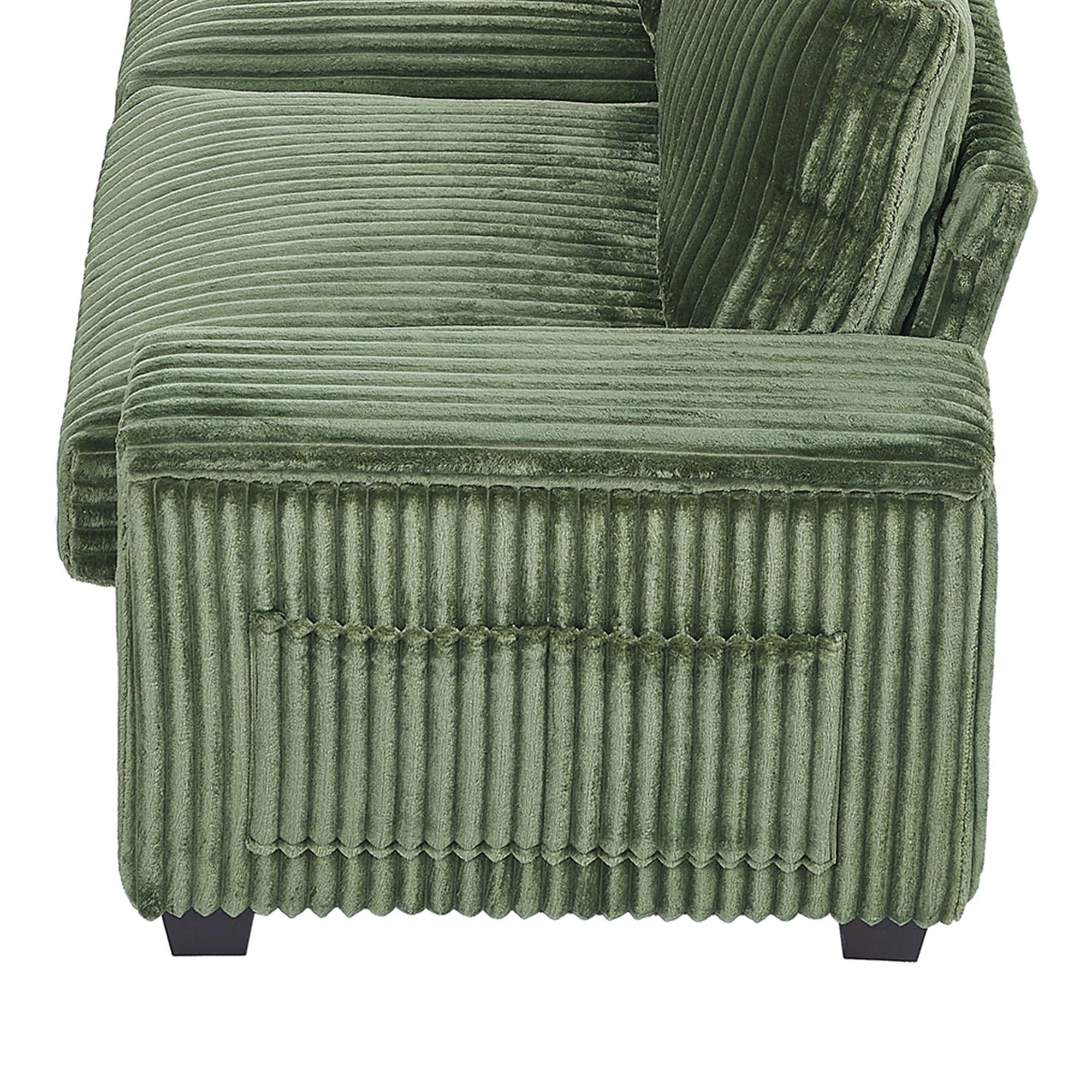 Canapé 4 places en velours côtelé de 133 pouces