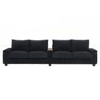 Canapé 4 places en velours côtelé de 133 pouces