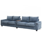 Canapé 4 places en velours côtelé de 133 pouces