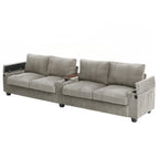 Canapé 4 places en velours côtelé de 133 pouces