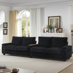 Canapé 4 places en velours côtelé de 133 pouces