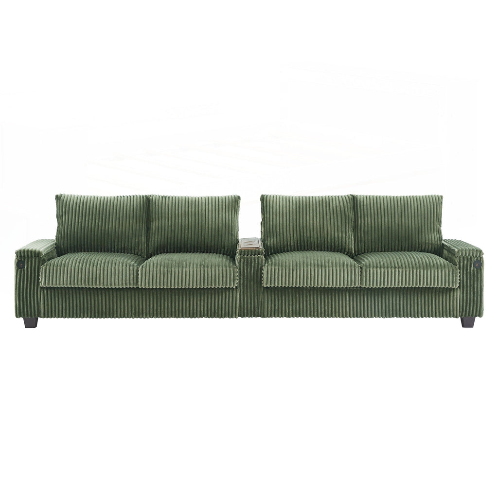 Canapé 4 places en velours côtelé de 133 pouces