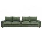 Canapé 4 places en velours côtelé de 133 pouces