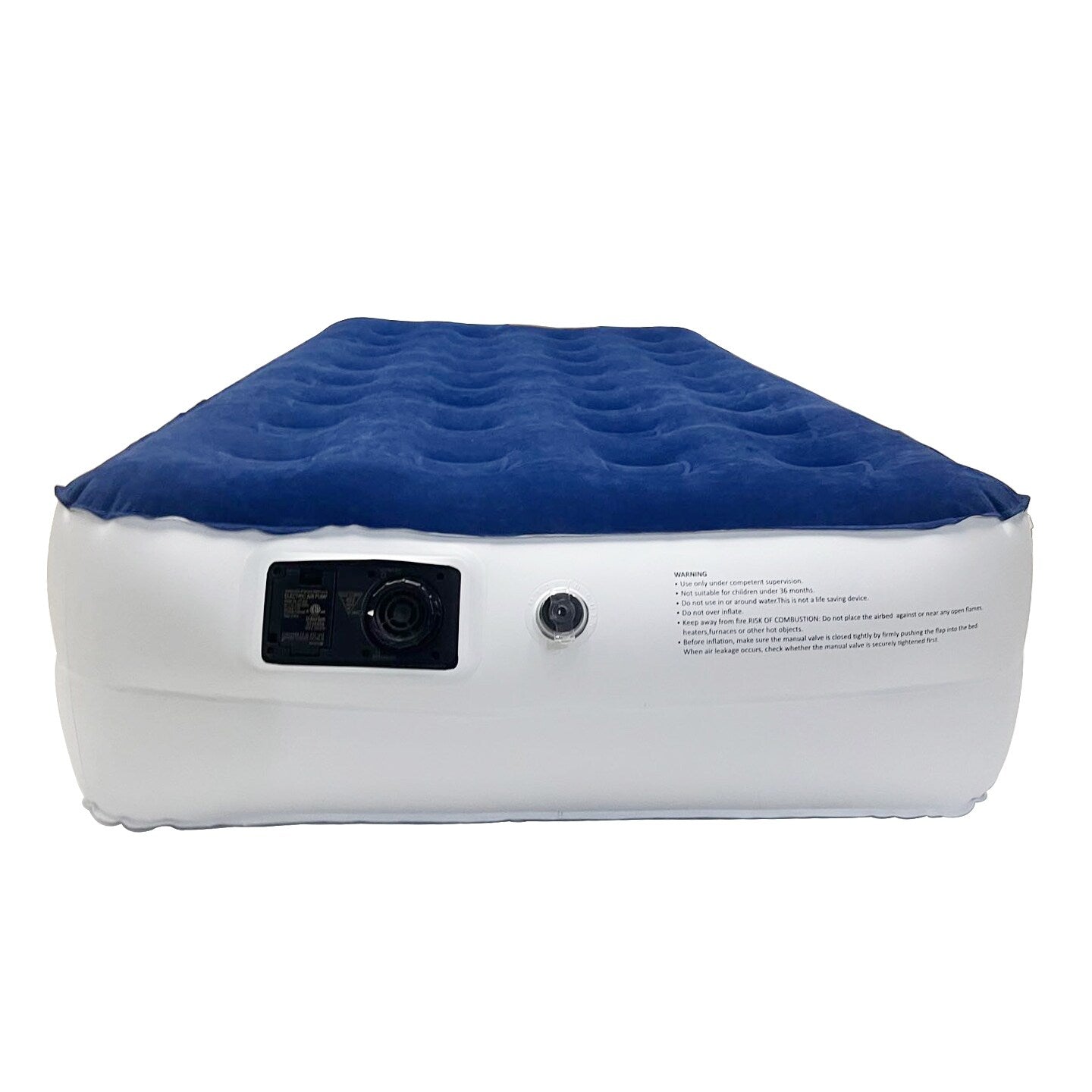 Matelas pneumatique durable de 14 pouces avec technologie Comfort Coil et pompe haute capacité, idéal pour le camping, la maison et les voyages portables.