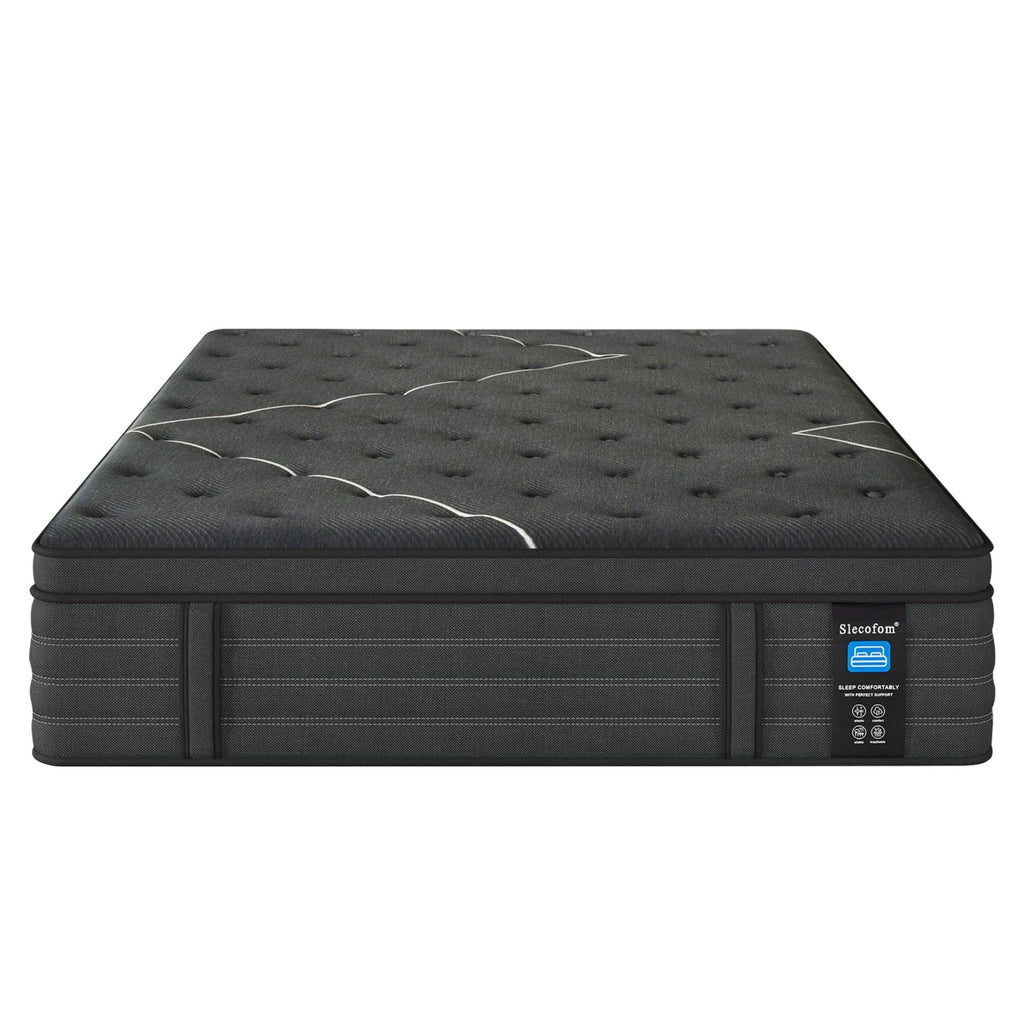 Matelas hybride extra ferme de 14 pouces avec refroidissement et isolation des mouvements