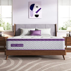 Matelas hybride Queen et King de 14 pouces avec plateau-coussin, support de bord à ressorts, respirant et doux pour la peau, faible transfert de mouvement