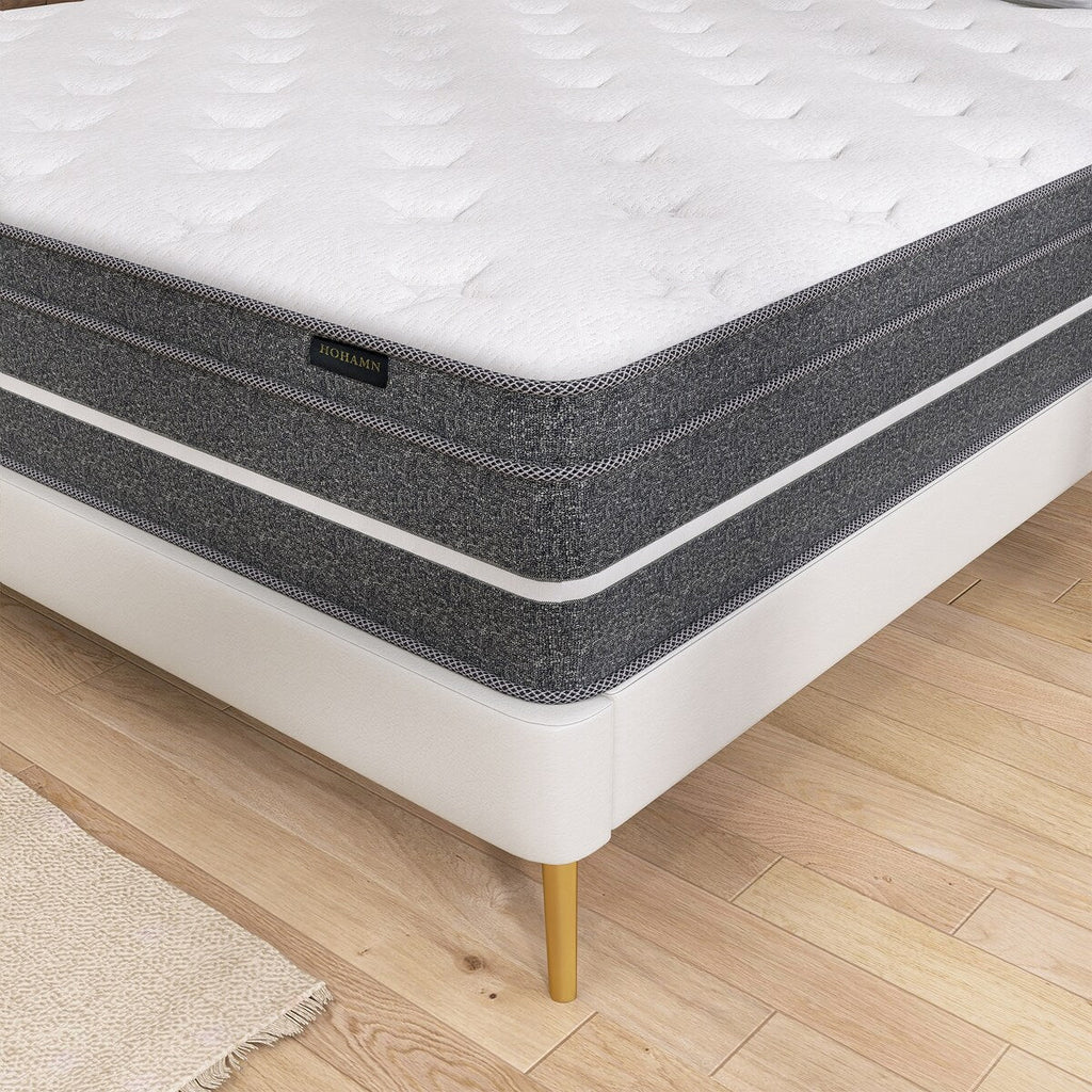 Matelas hybride en mousse à mémoire de forme infusée de gel de 14 pouces avec ressorts ensachés