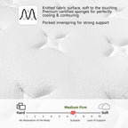 Matelas hybride en mousse à mémoire de forme infusée de gel de 14 pouces avec ressorts ensachés